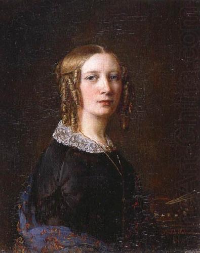 Sophie Adlersparre Portrait with the side-curls that were most common as part of 1840s women's hairstyles. china oil painting image